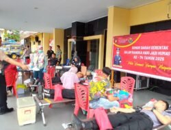Semarak HUT ke-74 Humas Polri, Polresta Bengkulu Donor Darah untuk Kemanusiaan