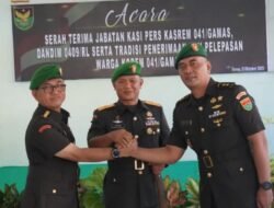Korem 041/Gamas Gelar Sertijab Kasi Pers dan Dandim 0409/Rejang Lebong