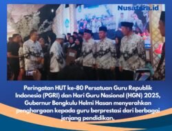 HUT ke-80 PGRI dan HGN 2025, Gubernur Bengkulu Serahkan Penghargaan Guru Berprestasi