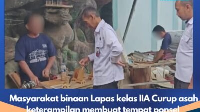 Warga Binaan Lapas Curup Asah Kemandirian lewat Pembuatan Kerajinan Tempat Ponsel