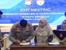 Wakapolda Bengkulu Pimpin Exit Meeting Pemeriksaan Interim Laporan Keuangan Polri TA 2025 oleh BPK RI di Polda Bengkulu