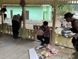 Gotong Royong di Pesantren Terdampak Banjir Bandang, Polres Nagan Raya Hadir Bantu Pemulihan