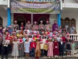 Rayakan Natal Bersama Warga Terdampak Bencana, Polri Hadir di Dua Gereja HKBP Tapanuli Utara