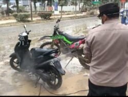 Bengkel dan Cuci Motor Mobile Polres Aceh Tamiang Untuk Masyarakat Terdampak Banjir