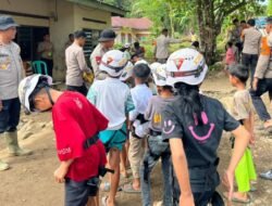 Trauma Healing Polri Hadirkan Flying Fox untuk Kembalikan Senyum Anak-Anak Terdampak Bencana di Kayu Pasak