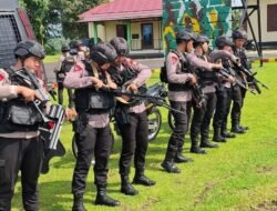 Batalyon A Pelopor Brimob Polda Bengkulu Laksanakan Latihan Detasemen 45 Anti Anarkis