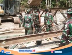 Jembatan Bailey Aek Nabara Tuntas, Satgas Yonzipur I/DD Pulihkan Akses Warga Pascabanjir