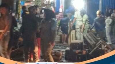 BREAKING NEWS: Satpol PP Tertibkan PKL Pasar Panorama, Lapak di Badan Jalan Langsung Diangkut