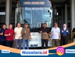 Wagub Bengkulu Tinjau PO SAN, Uji Bus Listrik Sambut Mudik Lebaran 2026