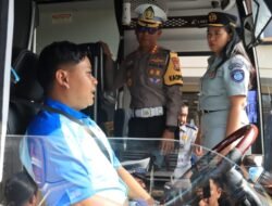 Pastikan Keselamatan Penumpang, Ditlantas Polda Bengkulu Cek Bus PO SAN
