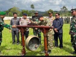 Dukung Program TMMD Ke-127, Batalyon A Pelopor Brimob Polda Bengkulu Ikut Upacara di SMAN 03 Curup Utara