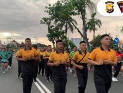 Brimob Polda Bengkulu Turut Meriahkan Fun Run Peringatan HUT ke-80 Korem 041/Gamas
