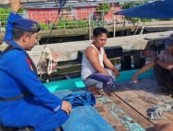 Ditpolairud Polda Bengkulu Laksanakan Patroli Perairan menggunakan Kapal Polisi XXVII-2008 di Pantai Panjang