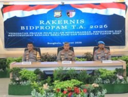 Kapolda Bengkulu Pimpin Pembukaan Rakernis Bidpropam Polda Bengkulu T.A 2026