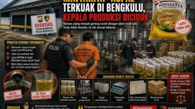 Minyakita “Aspal” Terkuak di Bengkulu, Kepala Produksi Diciduk
