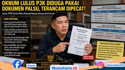 Diduga Lolos P3K Pakai Dokumen Bermasalah, Oknum Dukcapil Rejang Lebong Terancam Dipecat