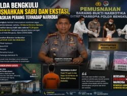 Polda Bengkulu Musnahkan Sabu dan Ekstasi, Tegaskan Perang terhadap Narkoba
