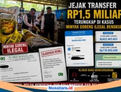 Transfer Rp1,5 Miliar Terungkap, Nama HS Muncul di Kasus Minyak Goreng Ilegal Bengkulu
