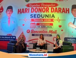 Peringati Hari Donor Darah Sedunia, PMI Bengkulu Ajak Warga Tutup Krisis Stok Darah