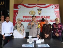 Konferensi Pers: Polresta Bengkulu Musnahkan 25,25 Gram Sabu dari Empat Tersangka