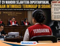 Audit CV Mandiri Sejahtera Dipertanyakan, Dugaan Intimidasi Terungkap di Sidang