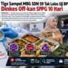 Tiga Sampel MBG SDN 59 Tak Lolos Uji BPOM, Dinkes Off-kan SPPG 10 Hari