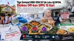 Tiga Sampel MBG SDN 59 Tak Lolos Uji BPOM, Dinkes Off-kan SPPG 10 Hari